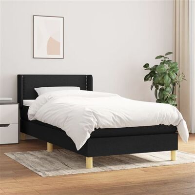Lit vidaXL avec Matelas à Ressorts Encastrés - Noir - Lit - Publicité Lit vidaXL avec Matelas à Ressorts Encastrés - Noir - Lit - Publicité