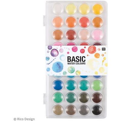 Rico Design GmbH & Co.KG Basic Water Colors - Aquarelles - Publicité Rico Design GmbH & Co.KG Basic Water Colors - Aquarelles - Publicité