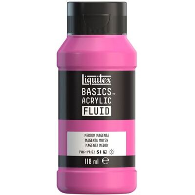 Liquitex - Basics Fluid - Magenta Moyen - 118ml - Peinture - Publicité Liquitex - Basics Fluid - Magenta Moyen - 118ml - Peinture - Publicité