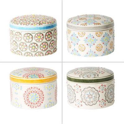 Bonbonnière Bohème 10 cm (1 modèle aléatoire) - Table Passion - Multicolore - Grès Multicolore - Publicité Bonbonnière Bohème 10 cm (1 modèle aléatoire) - Table Passion - Multicolore - Grès Multicolore - Publicité