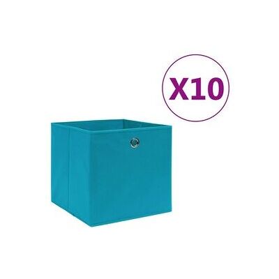 Non communiqué Boîtes de rangement 10 pcs tissu intissé 28x28x28 cm bleu azuré Bleu - Publicité Non communiqué Boîtes de rangement 10 pcs tissu intissé 28x28x28 cm bleu azuré Bleu - Publicité