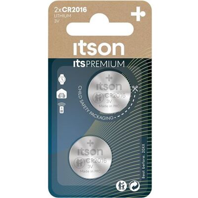 Non communiqué ITSON Pack 2 CR2016 Piles bouton Lithium Idéale clés de voiture, montres - Publicité Non communiqué ITSON Pack 2 CR2016 Piles bouton Lithium Idéale clés de voiture, montres - Publicité