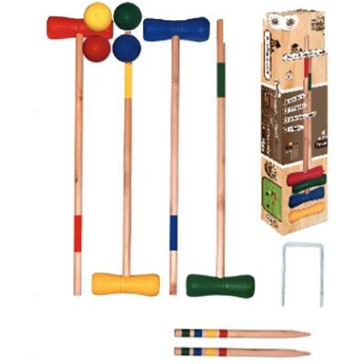 MGM Jeux de croquet bois 73 cm (4 balles + 4 maillets) - Publicité MGM Jeux de croquet bois 73 cm (4 balles + 4 maillets) - Publicité