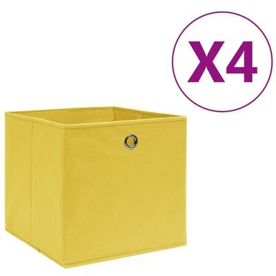 Non communiqué vidaXL 4x Boîtes de Rangement Coffres de Rangement Boîtes d'Emballage Stockage Foulards Chaussettes Sous-vêtements Tissu Intissé 28x28x28 cm Jaune Jaune - Publicité Non communiqué vidaXL 4x Boîtes de Rangement Coffres de Rangement Boîtes d'Emballage Stockage Foulards Chaussettes Sous-vêtements Tissu Intissé 28x28x28 cm Jaune Jaune - Publicité