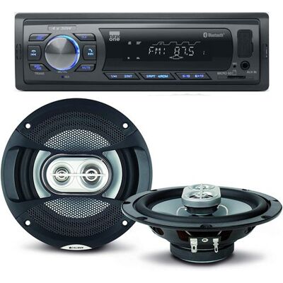 Non communiqué Pack sono voiture Auto Radio NewOne AR375BT 120 Watts + 2 haut parleurs 16,5cm 120W - Publicité Non communiqué Pack sono voiture Auto Radio NewOne AR375BT 120 Watts + 2 haut parleurs 16,5cm 120W - Publicité