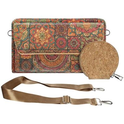 Non communiqué Pochette en Liège Bandoulière Triple Poche Magnétique Motif Mandala Avizar Multicolore - Publicité Non communiqué Pochette en Liège Bandoulière Triple Poche Magnétique Motif Mandala Avizar Multicolore - Publicité