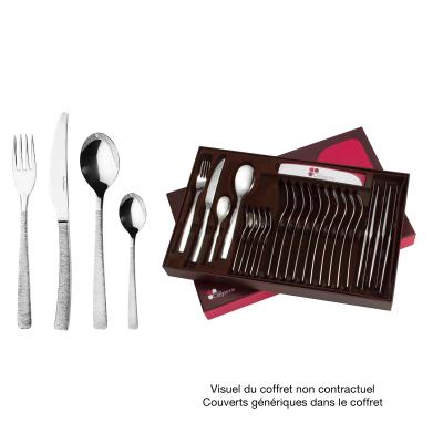 Guy Degrenne coffret 24 pieces monobloc lame scie Astree - Publicité Guy Degrenne coffret 24 pieces monobloc lame scie Astree - Publicité