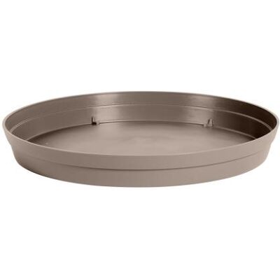 Soucoupe ronde Toscane Eda ø34,5 x H4,8cm Taupe - Publicité Soucoupe ronde Toscane Eda ø34,5 x H4,8cm Taupe - Publicité