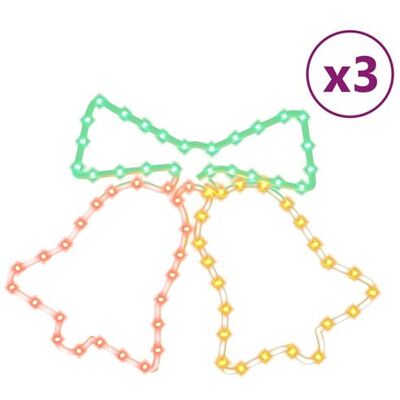Non communiqué vidaXL Figurines de cloches de Noël avec 72 LED 3 pcs 50x56 cm - Publicité Non communiqué vidaXL Figurines de cloches de Noël avec 72 LED 3 pcs 50x56 cm - Publicité