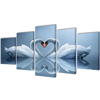 Ensemble de tableaux en toile vidaXL Cygne 200x100cm Art mural - Publicité Ensemble de tableaux en toile vidaXL Cygne 200x100cm Art mural - Publicité