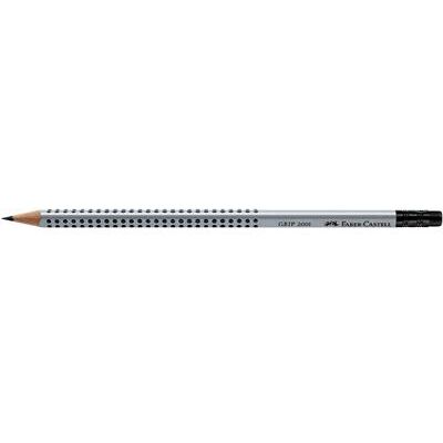 Faber-Castell - Lot de 12 - Crayon "GRIP 2001" bout gomme, triangulaire, B - Publicité Faber-Castell - Lot de 12 - Crayon "GRIP 2001" bout gomme, triangulaire, B - Publicité