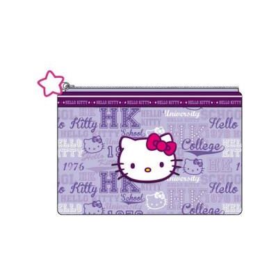 Hello kitty - trousse plate violette - collection college country - Publicité Hello kitty - trousse plate violette - collection college country - Publicité