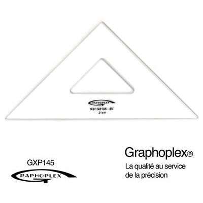 Equerre 45° 3 bords droits 21 cm - graphoplex - Publicité Equerre 45° 3 bords droits 21 cm - graphoplex - Publicité