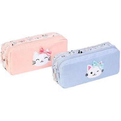Trousse scolaire rectangulaire Viquel 2 compartiments Miaou Modèle aléatoire Multicolore - Publicité Trousse scolaire rectangulaire Viquel 2 compartiments Miaou Modèle aléatoire Multicolore - Publicité