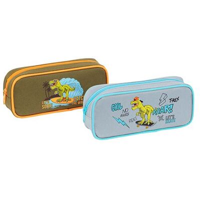 Trousse scolaire rectangulaire Viquel 1 compartiment Funny Dino Modèle aléatoire Multicolore - Publicité Trousse scolaire rectangulaire Viquel 1 compartiment Funny Dino Modèle aléatoire Multicolore - Publicité