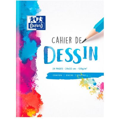 Cahier de dessin Oxford School 24 x 32 cm Multicolore - Publicité Cahier de dessin Oxford School 24 x 32 cm Multicolore - Publicité