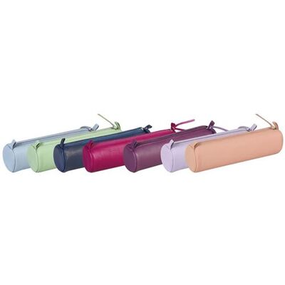 Trousse scolaire ronde en cuir tenté Clairefontaine 1 compartiment Modèle aléatoire Multicolore - Publicité Trousse scolaire ronde en cuir tenté Clairefontaine 1 compartiment Modèle aléatoire Multicolore - Publicité