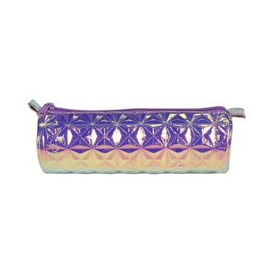 Trousse scolaire ronde Clairefontaine 1 compartiment Holographique Violet Violet - Publicité Trousse scolaire ronde Clairefontaine 1 compartiment Holographique Violet Violet - Publicité