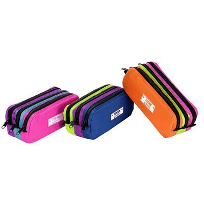 Trousse scolaire rectangulaire Viquel 3 compartiments Trizip Girl Modèle aléatoire Multicolore - Publicité Trousse scolaire rectangulaire Viquel 3 compartiments Trizip Girl Modèle aléatoire Multicolore - Publicité