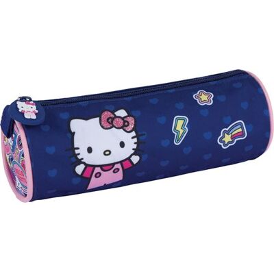 Trousse scolaire ronde Oberthur 1 compartiment Hello Kitty Multicolore - Publicité Trousse scolaire ronde Oberthur 1 compartiment Hello Kitty Multicolore - Publicité