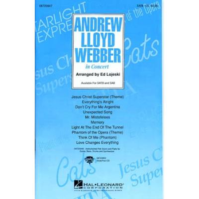 Partitions variété, pop, rock... HAL LEONARD WEBBER A.L. - FORMAT WEBBER A.L. IN CONCERT SATB Vocal - Publicité Partitions variété, pop, rock... HAL LEONARD WEBBER A.L. - FORMAT WEBBER A.L. IN CONCERT SATB Vocal - Publicité