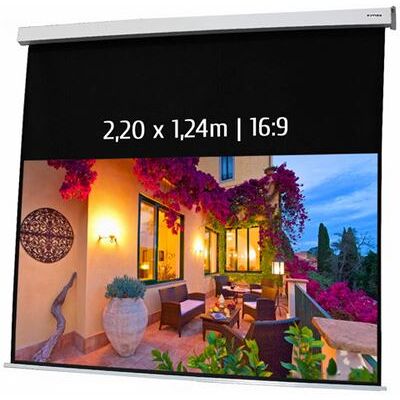 ecrans electriques KIMEX 042-3414 motorisé 2,20 x 1,24m - Format 16:9 Carter blanc - Publicité ecrans electriques KIMEX 042-3414 motorisé 2,20 x 1,24m - Format 16:9 Carter blanc - Publicité