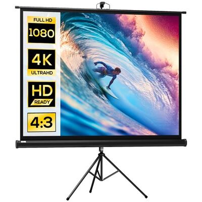 Non communiqué Écran de projection avec support trépied réglable en hauteur home-cinéma vidéo projecteur format 4:3 84 pouces noir - Publicité Non communiqué Écran de projection avec support trépied réglable en hauteur home-cinéma vidéo projecteur format 4:3 84 pouces noir - Publicité