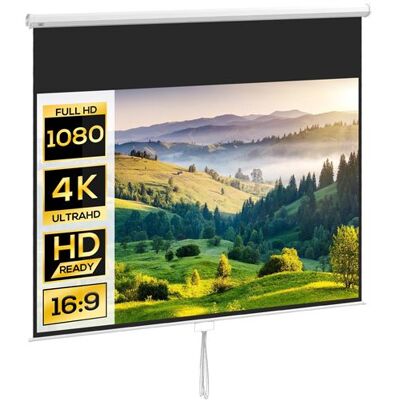 Non communiqué Écran de projection home-cinéma TV format 16:9 120 pouces 4K HD métal PVC blanc - Publicité Non communiqué Écran de projection home-cinéma TV format 16:9 120 pouces 4K HD métal PVC blanc - Publicité