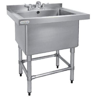 Évier double profond en acier inoxydable Vogue - 2 x 100L - 1410x600mm - Publicité Évier double profond en acier inoxydable Vogue - 2 x 100L - 1410x600mm - Publicité