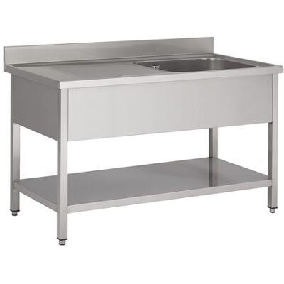 Non communiqué Plonge avec Étagère 1 Evier à Droite ou à Gauche - Gamme 700 - Combisteel - - Acier inoxydable1400x700 1400x700x850mm - Publicité Non communiqué Plonge avec Étagère 1 Evier à Droite ou à Gauche - Gamme 700 - Combisteel - - Acier inoxydable1400x700 1400x700x850mm - Publicité