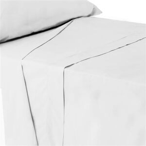 Non communiqué Drap dessus de lit drap plat supérieur en polyester-coton coloris blanc - Longueur 270 x Profondeur 160 cm -JUANIO- Blanc - Publicité