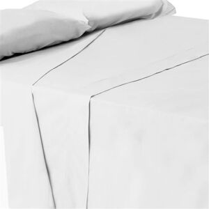 Non communiqué Drap dessus de lit drap plat supérieur en polyester-coton coloris blanc - Longueur 270 x Profondeur 240 cm -JUANIO- Blanc - Publicité