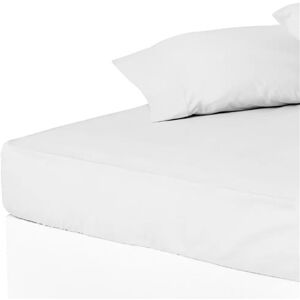 Non communiqué Drap de lit drap-housse couvre-matelas en polyester-coton coloris blanc - Longueur 200 x Profondeur 150 x Hauteur 30 cm -JUANIO- Blanc - Publicité