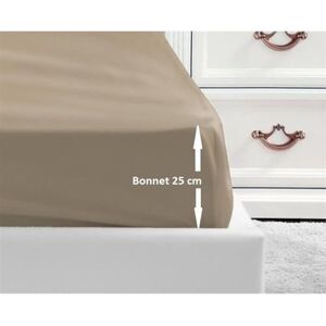 Drap housse beige pour lit double Lovely Home - Publicité Drap housse beige pour lit double Lovely Home - Publicité
