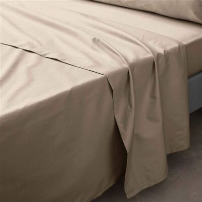 Non communiqué Drap Plat "Percaline" 240x300cm Sable Beige - Publicité Non communiqué Drap Plat "Percaline" 240x300cm Sable Beige - Publicité