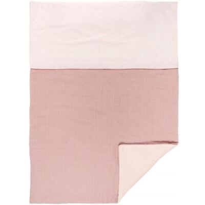 Couverture coton 100 x 135 cm rose poudré - nattou Rose - Publicité Couverture coton 100 x 135 cm rose poudré - nattou Rose - Publicité