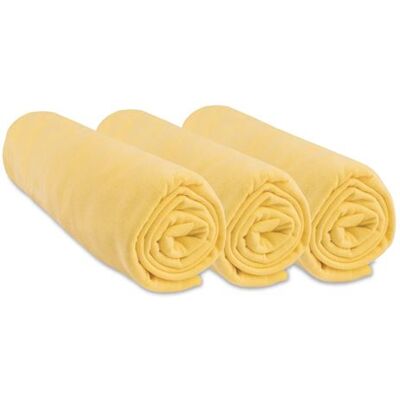 Non communiqué Lot de 3 draps housse jersey coton - 50x100 Couleur - Jaune paille Jaune - Publicité Non communiqué Lot de 3 draps housse jersey coton - 50x100 Couleur - Jaune paille Jaune - Publicité