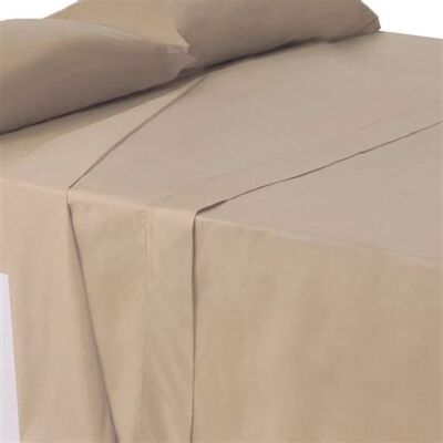 Non communiqué Drap dessus de lit drap plat supérieur en polyester-coton coloris beige - Longueur 270 x Profondeur 240 cm -JUANIO- Beige - Publicité Non communiqué Drap dessus de lit drap plat supérieur en polyester-coton coloris beige - Longueur 270 x Profondeur 240 cm -JUANIO- Beige - Publicité
