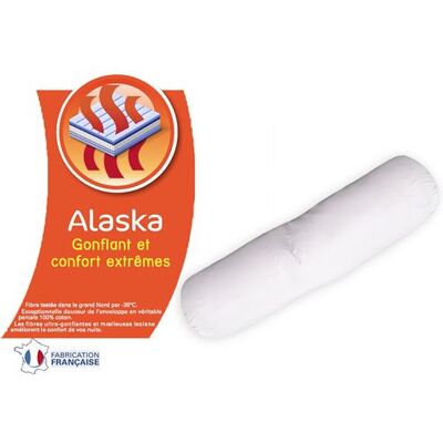 Traversin bleu calin alaska 90cm Blanc - Publicité Traversin bleu calin alaska 90cm Blanc - Publicité