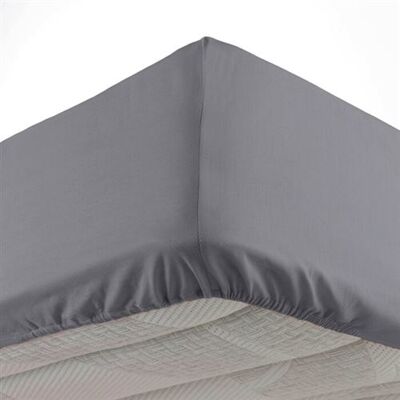 BRICOLINE Oscar Anthracite Microfibre Drap-housse - Linge de lit - Publicité BRICOLINE Oscar Anthracite Microfibre Drap-housse - Linge de lit - Publicité