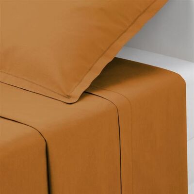 Drap plat en coton Atmosphera - Taille double - Jaune - Publicité Drap plat en coton Atmosphera - Taille double - Jaune - Publicité