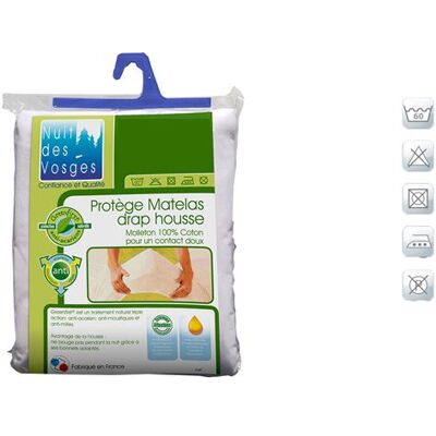 Nuit des Vosges Protège matelas absorbant coton anti-acariens greenfirst carl 90x190 Blanc - Publicité Nuit des Vosges Protège matelas absorbant coton anti-acariens greenfirst carl 90x190 Blanc - Publicité