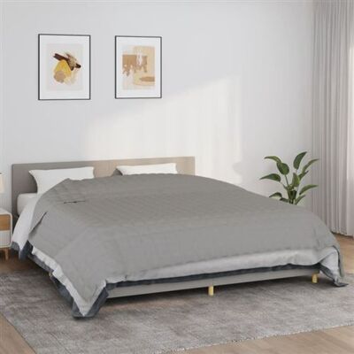 vidaXL Couverture lestée grise 220x260 cm 11 kg tissu - Publicité vidaXL Couverture lestée grise 220x260 cm 11 kg tissu - Publicité