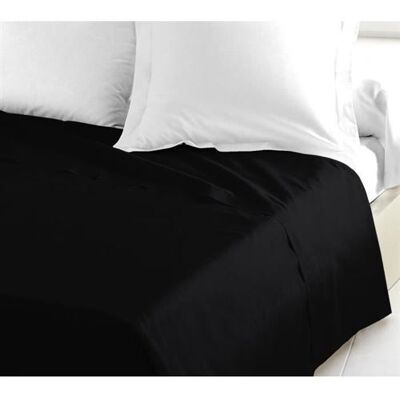 Non communiqué LOVELY HOME Drap Plat 100% coton 180x290 cm noir Noir - Publicité Non communiqué LOVELY HOME Drap Plat 100% coton 180x290 cm noir Noir - Publicité