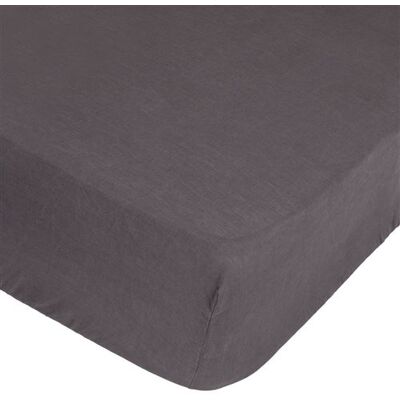 Non communiqué Atmosphera - Drap Housse bonnet 30 cm 100% Lin 160x200 cm - Gris Ardoise Gris foncé - Publicité Non communiqué Atmosphera - Drap Housse bonnet 30 cm 100% Lin 160x200 cm - Gris Ardoise Gris foncé - Publicité