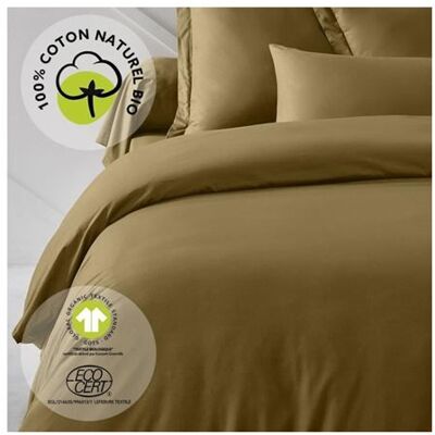 Linge de lit Today - 220x240 cm - Bronze Bio - Marron - Coton - Publicité Linge de lit Today - 220x240 cm - Bronze Bio - Marron - Coton - Publicité