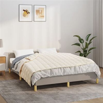 vidaXL Couverture lestée crème clair 138x200 cm 10 kg tissu - Publicité vidaXL Couverture lestée crème clair 138x200 cm 10 kg tissu - Publicité
