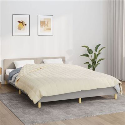 vidaXL Couverture lestée crème clair 220x235 cm 15 kg tissu (350819) - Publicité vidaXL Couverture lestée crème clair 220x235 cm 15 kg tissu (350819) - Publicité