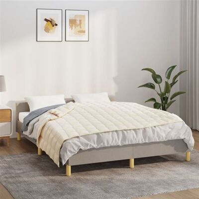 vidaXL Couverture lestée crème clair 120x180 cm 5 kg tissu - Publicité vidaXL Couverture lestée crème clair 120x180 cm 5 kg tissu - Publicité