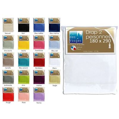 Nuit Des Vosges - Cotoval - 180x290 - 100% coton Grand Teint - Drap plat - Publicité Nuit Des Vosges - Cotoval - 180x290 - 100% coton Grand Teint - Drap plat - Publicité